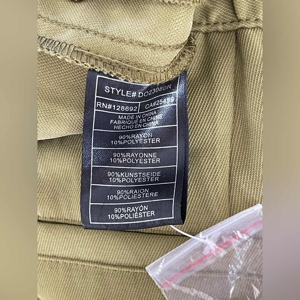 Steve Madden Green Wide-Leg Cargo Pockets Pleated High Waist Pants NWOT Size XL - Picture 6 of 8
